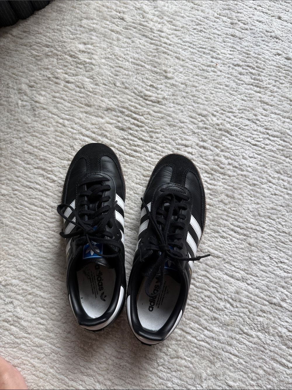 adidas Black Sneakers with White Three-Stripes